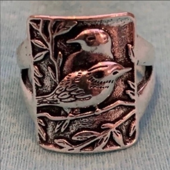 Love bird Ring 925 silver patina - Picture 2 of 4